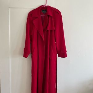 Red trench coat